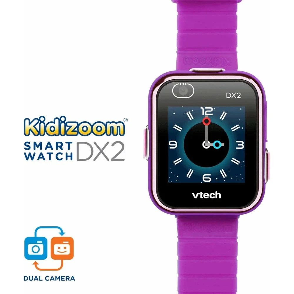 VTech KidiZoom Smartwatch DX2 Purple Smart Watch for Kids Camera Video Games NEW